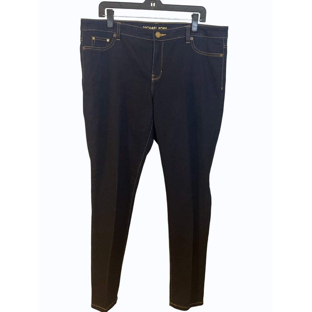 Michael‎ Kors Women's Dark Wash Skinny Jeans Size 16 Stretch Denim